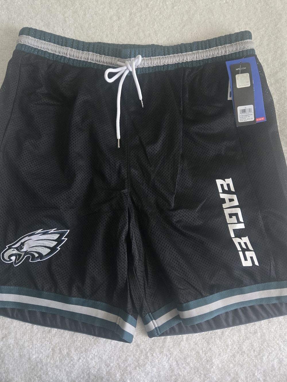 Philadelphia Eagles NFL Men's Ultra Game Black Classic Mesh Shorts - NWT! XL